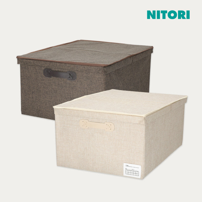 니토리 패브릭 뚜껑형 수납박스 파브 (L)