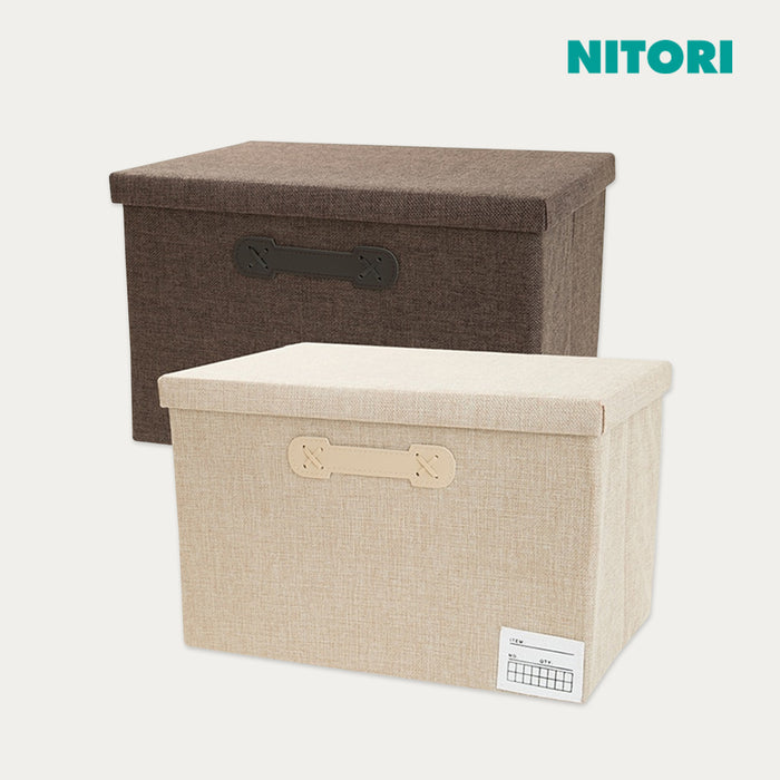 니토리 패브릭 뚜껑형 수납박스 파브 (M)