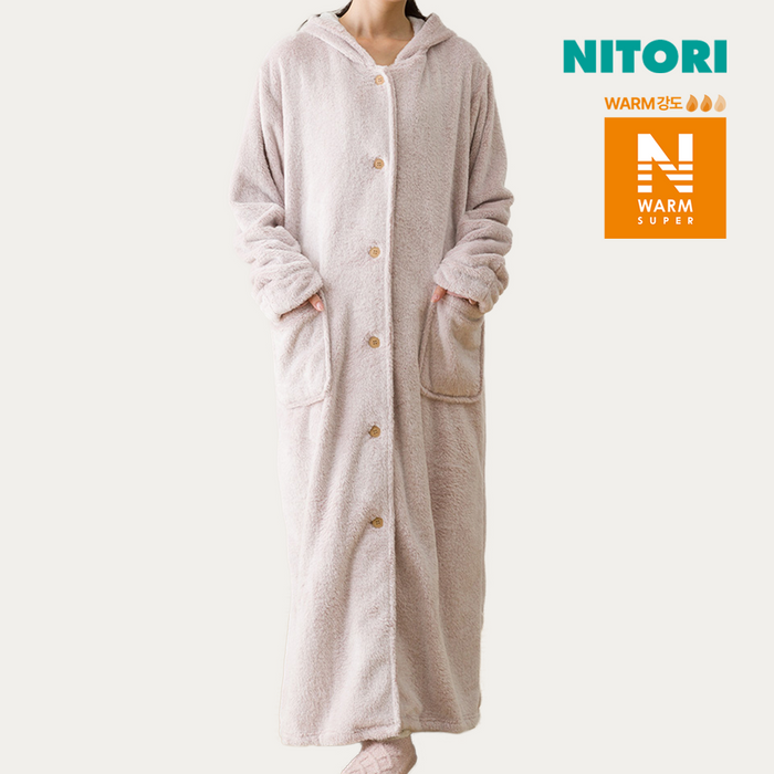 니토리 N-SP웜 롱 후드가운 (S)