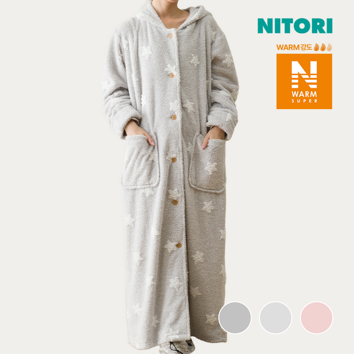 니토리 N-SP웜 롱 후드가운 (M)