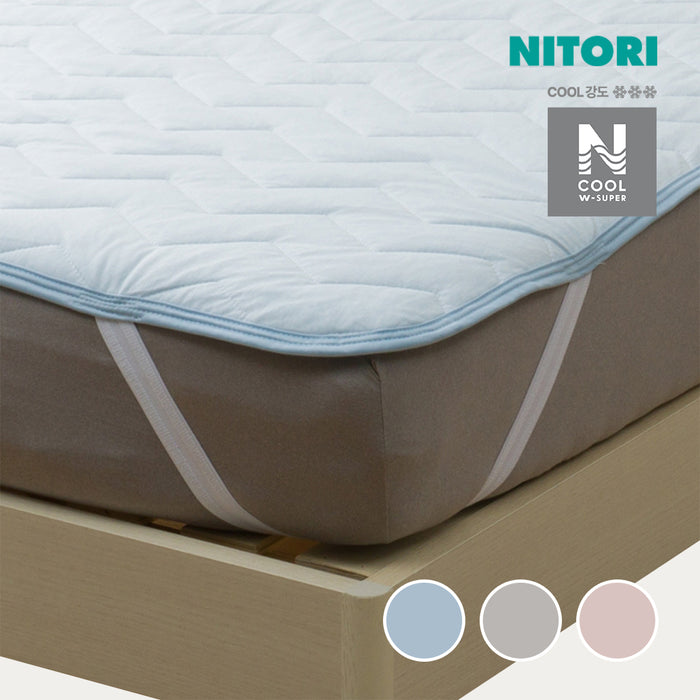 니토리 N-WSP쿨 양면 고정형 침대 패드 (Q)