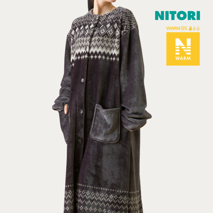 니토리 N-웜 라운드 롱 가운 (L)