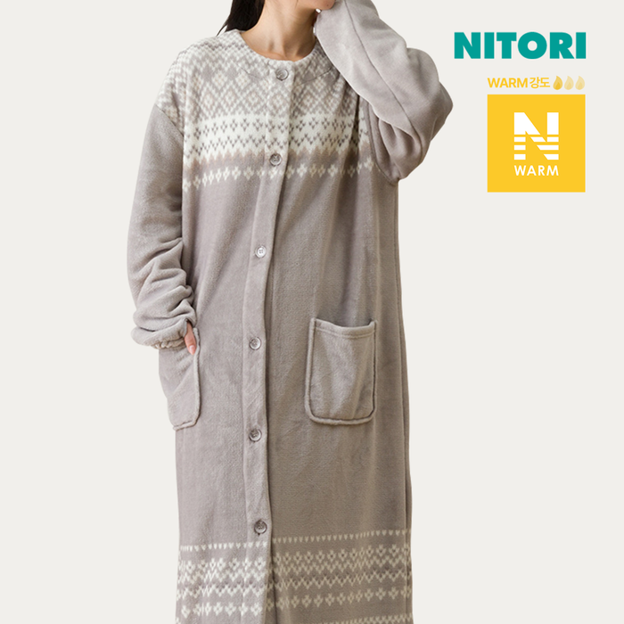 니토리 N-웜 라운드 롱 가운 (M)