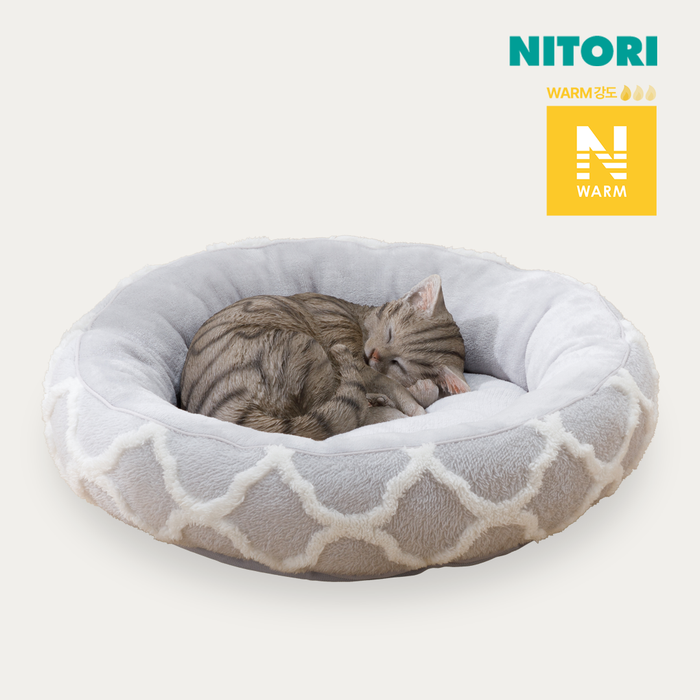 니토리 N-웜 반려동물 원형 침대 (M)