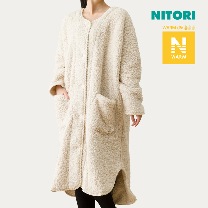 니토리 N-웜 라운드 미들 보아 가운 (M)