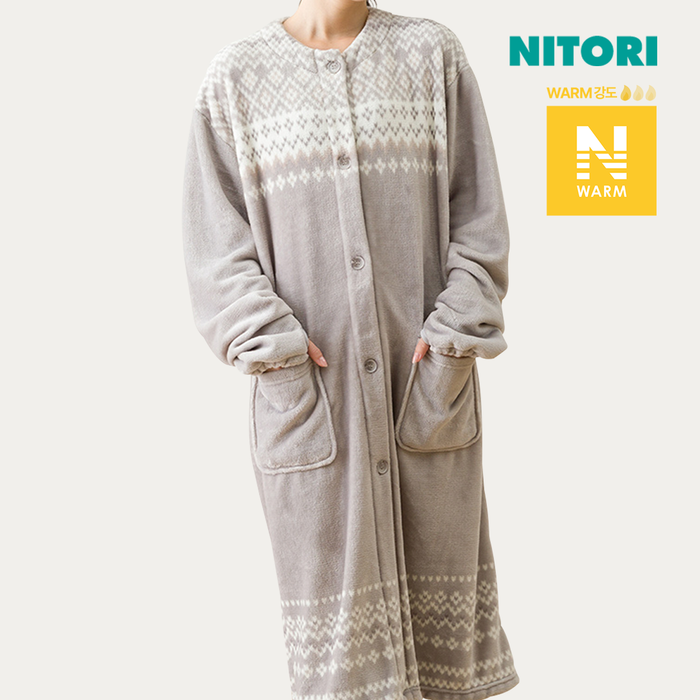 니토리 N-웜 라운드 미들 가운 (M)