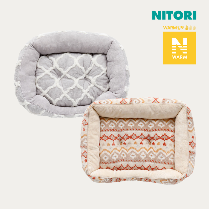 니토리 N-웜 반려동물 사각 침대 (M)