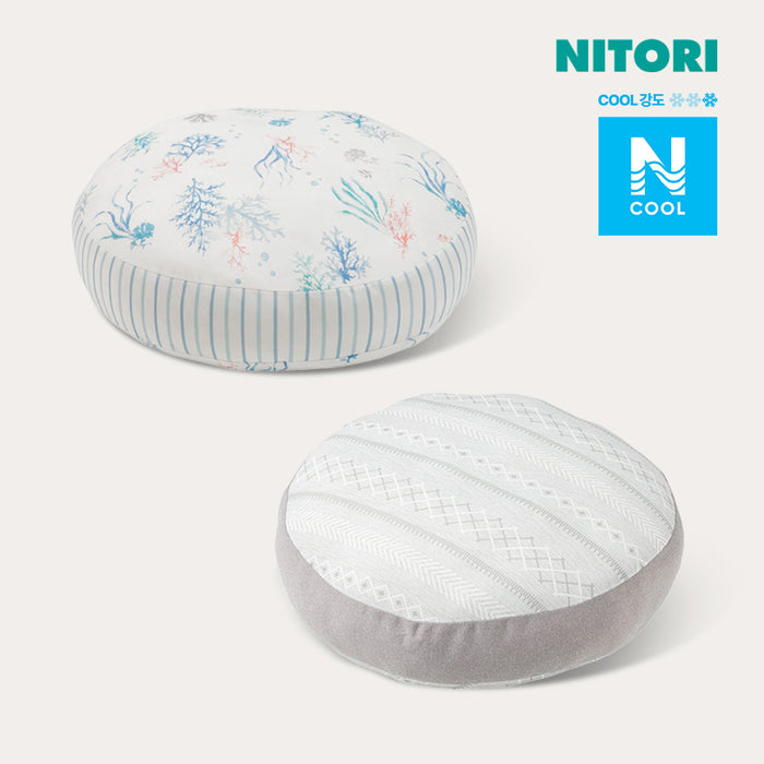니토리 N-쿨 모찌모찌 원형 쿠션