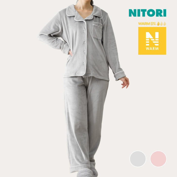 니토리 N-웜 여성 파자마 세트 (2컬러)