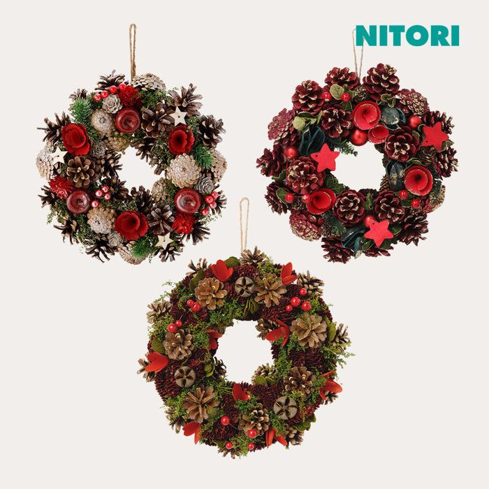 니토리 크리스마스 리스 (3Type)