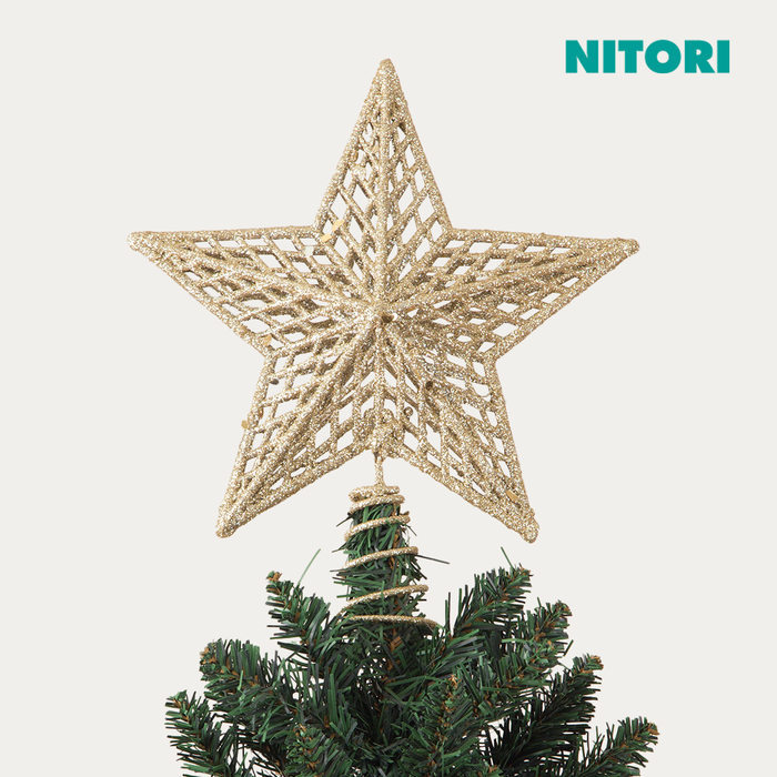 니토리 크리스마스 트리탑 스타 메슈 골드