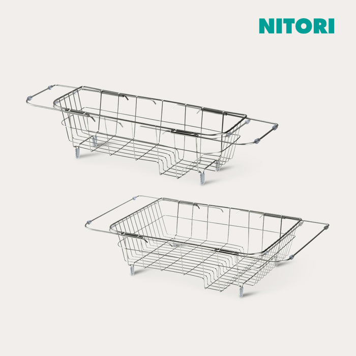 니토리 스테인리스 슬라이드 식기 건조바구니 (M,L)