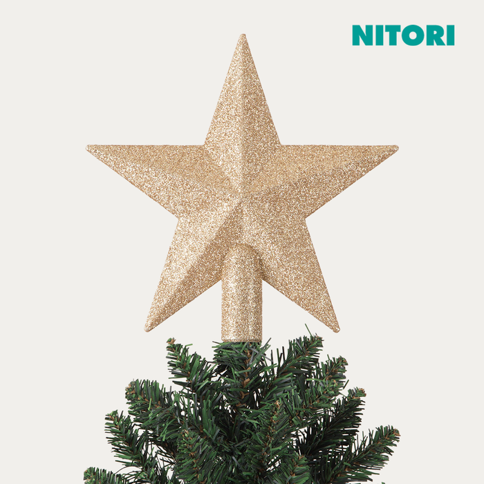 니토리 크리스마스 트리탑 스타 골드 글리터