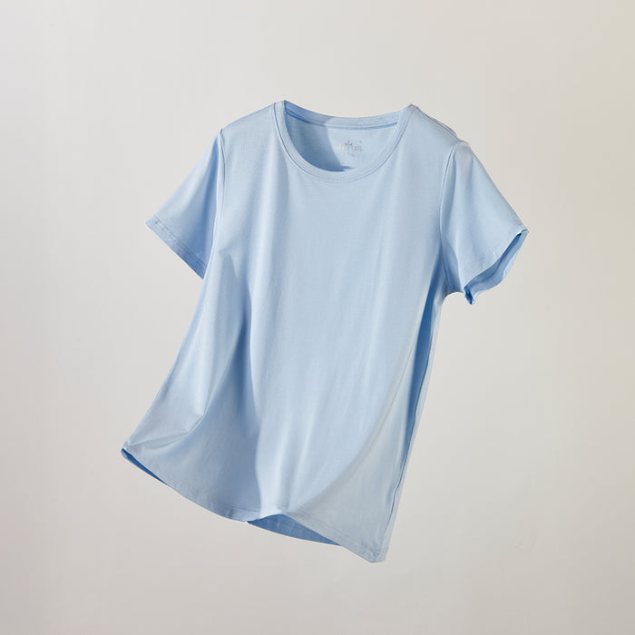 여성 모달 코튼 U넥 반팔 티셔츠