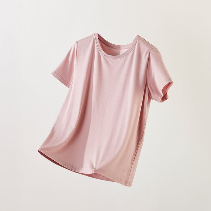 여성 모달 코튼 U넥 반팔 티셔츠