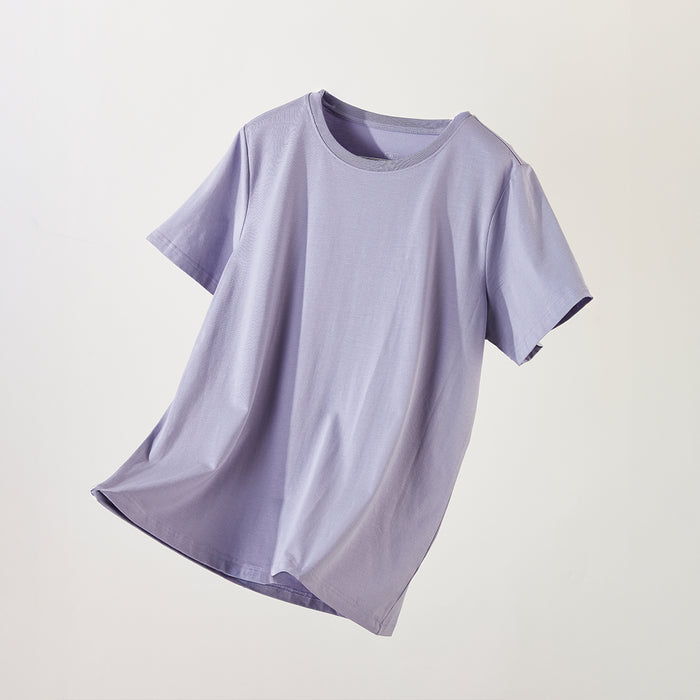 여성 모달 코튼 U넥 반팔 티셔츠