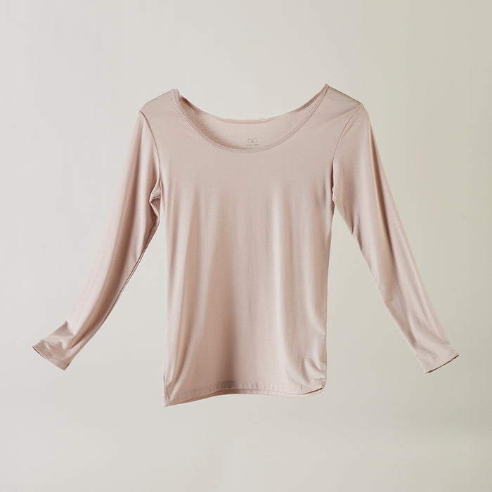 여성 모달 라이크라 V넥 긴팔 티셔츠