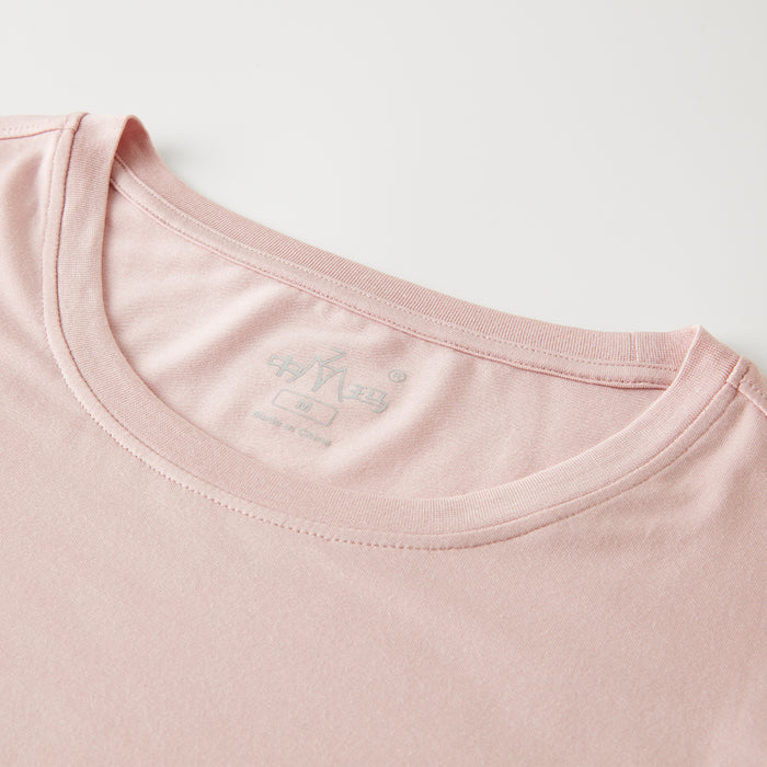 여성 모달 코튼 U넥 반팔 티셔츠