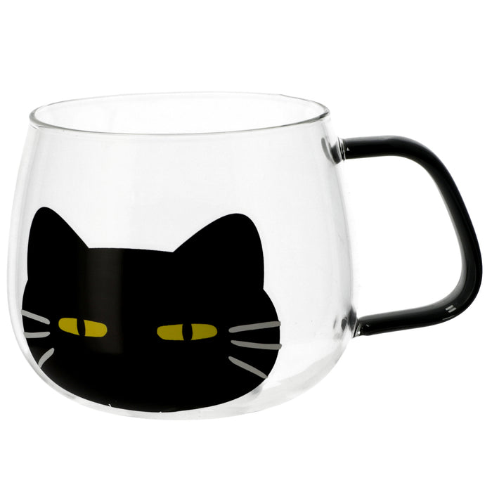 검은고양이 내열유리 머그컵 DN04