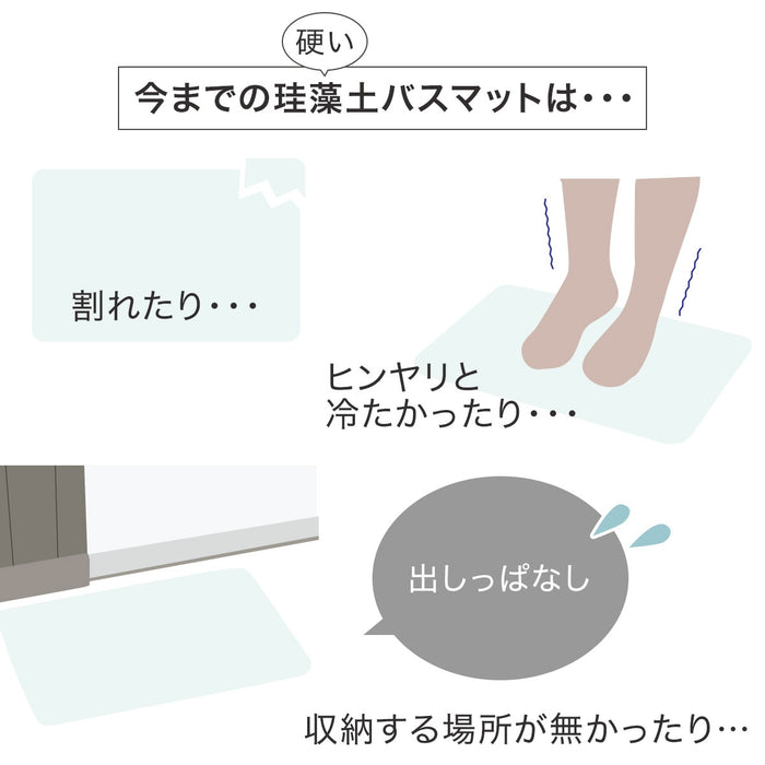 소프트 규조토 욕실 매트 38x59 BL