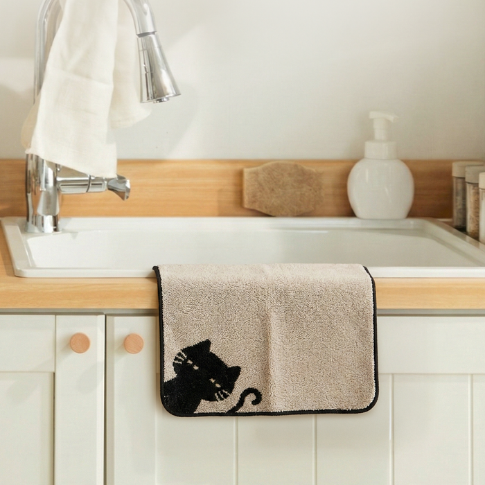 니토리 검은고양이 핸드타월