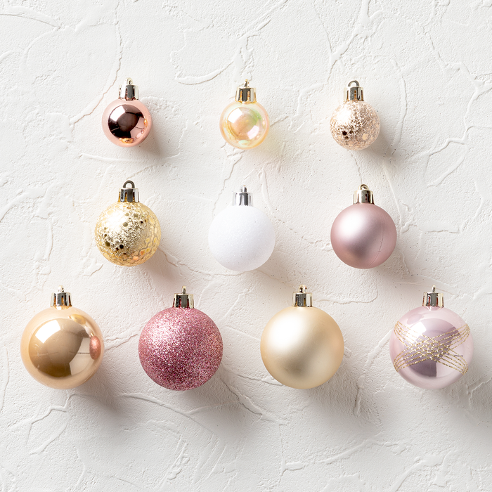 니토리 크리스마스 오너먼트 볼 세트10P