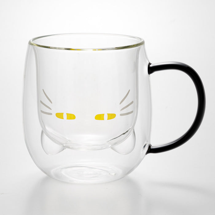 니토리 이중유리 머그컵 데코네코