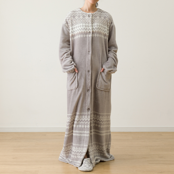 니토리 N-웜 라운드 롱 가운 (M)