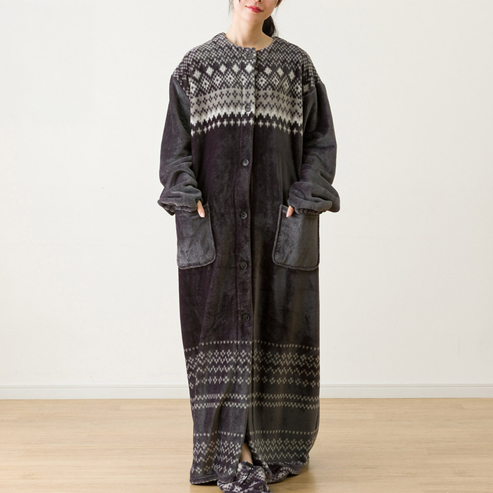 니토리 N-웜 라운드 롱 가운 (L)