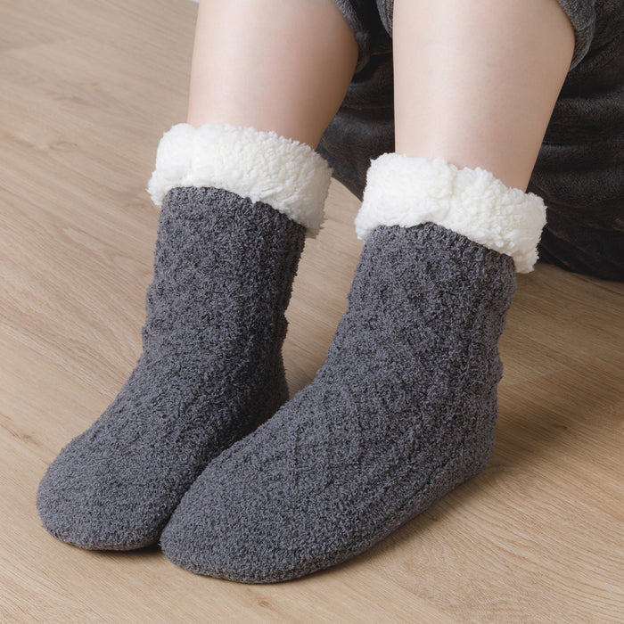 니토리 N-웜 보아 수면양말 M (4컬러)