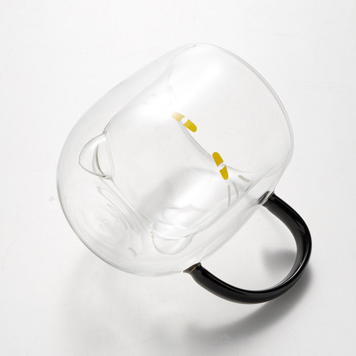 니토리 이중유리 머그컵 데코네코