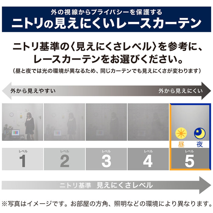 레이스 커튼 N내추럴 도트 1장