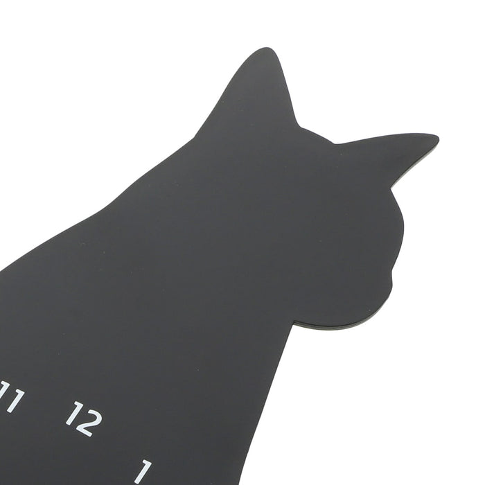 벽걸이 시계 검은 고양이