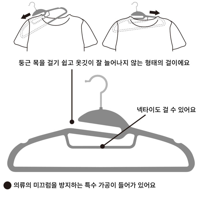 니토리 남성용 플로킹 행거 5p