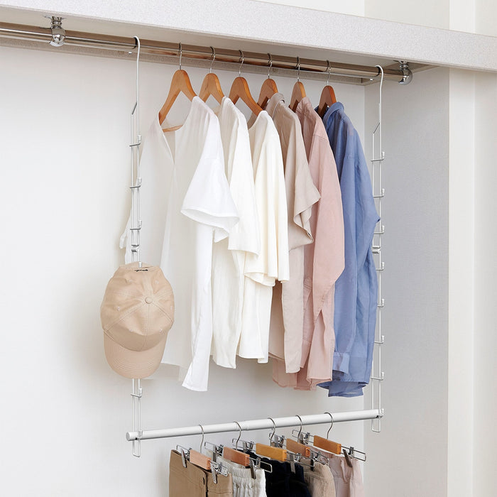 옷장에 걸어서 추가하는 길이조절 행거