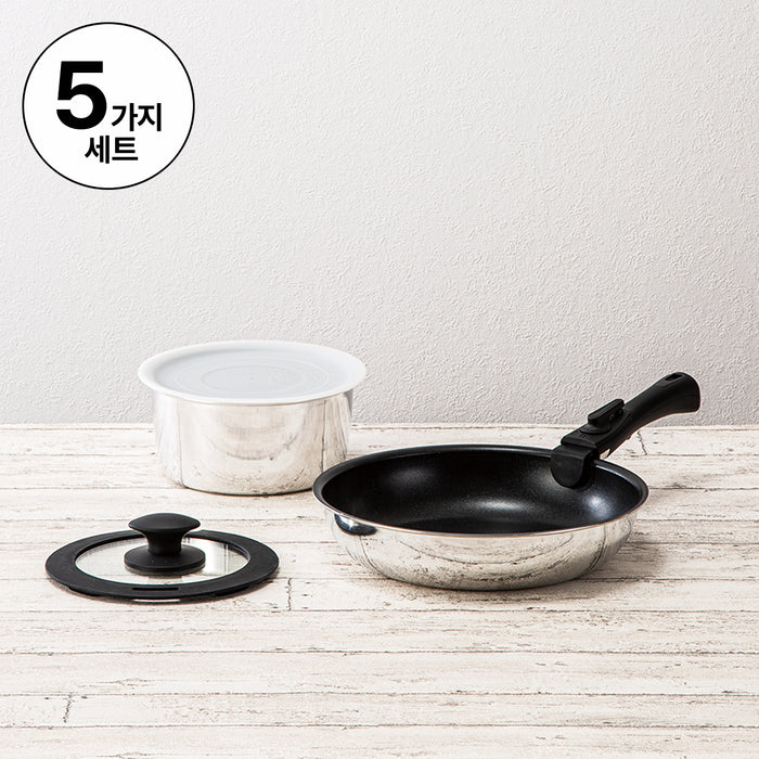 니토리 경량 프라이팬 TORERU2 5p 탈부착 세트
