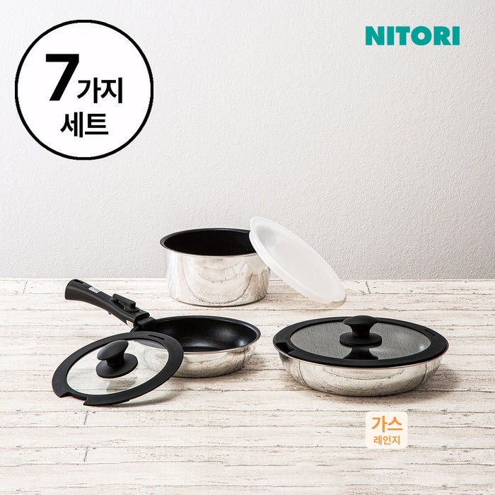 경량 프라이팬 TORERU2 7p 탈부착  세트