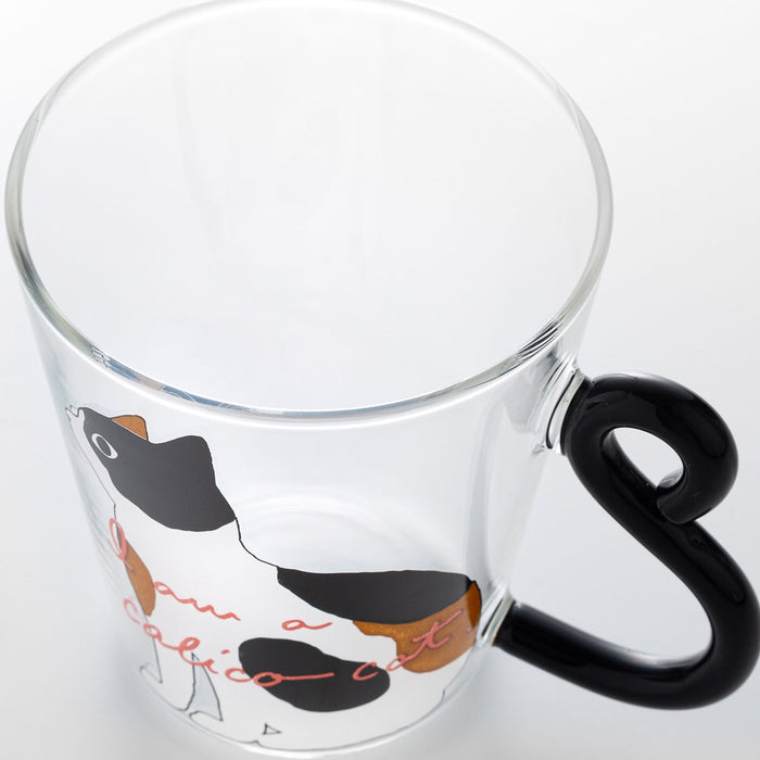 니토리 캣테일 핸들 글라스 머그