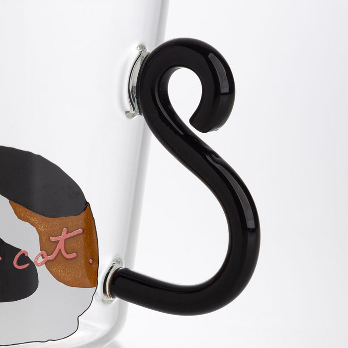 니토리 캣테일 핸들 글라스 머그