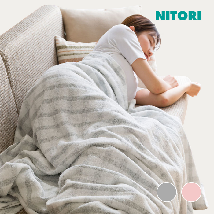 니토리 순면 타올 체크 블랭킷 (D)